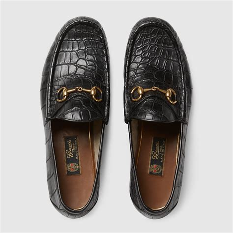 gucci horsebit loafer men's|Gucci crocodile loafer.